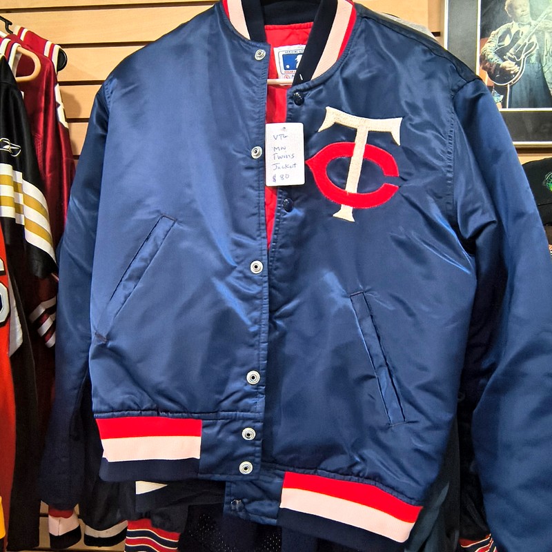 Blue satin bomber jacket