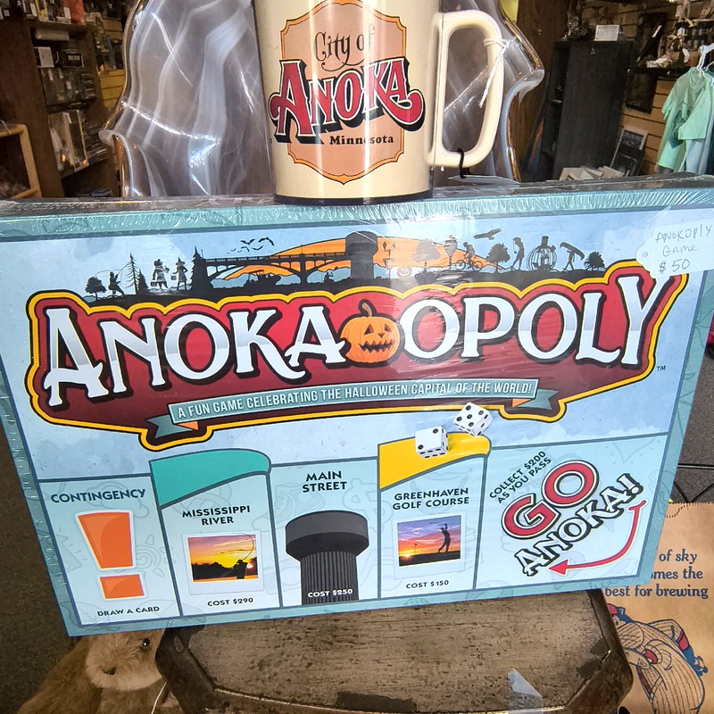 Anoka-opoly and Mauer jersey display