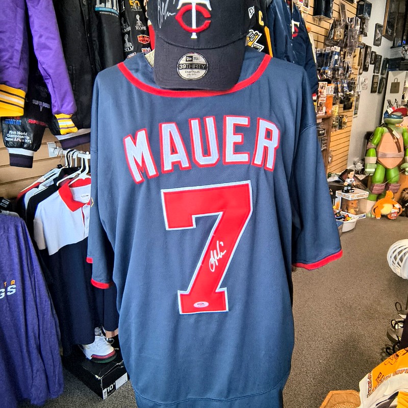 Joe Mauer #7 jersey framed