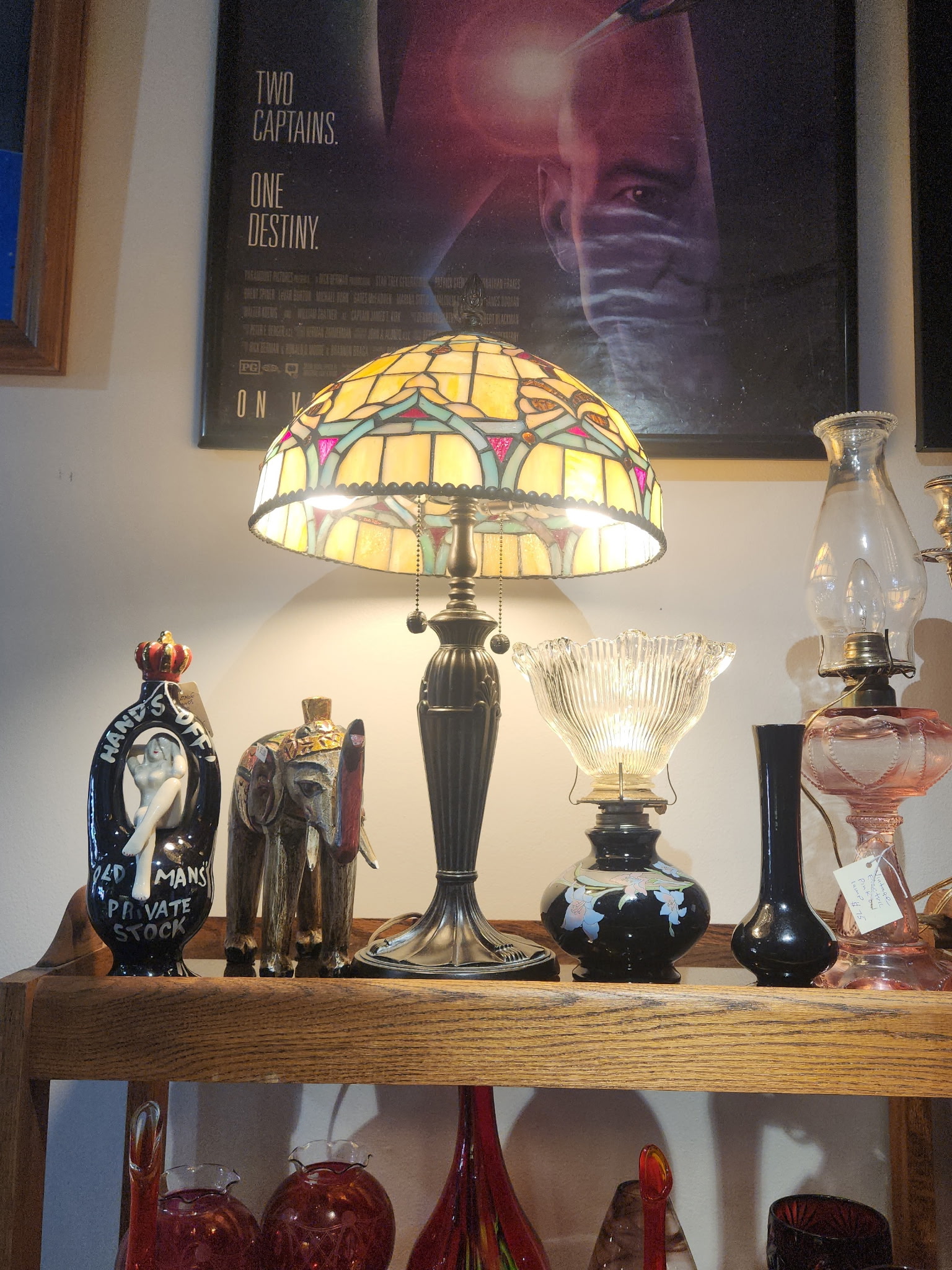 Stained glass lamp display