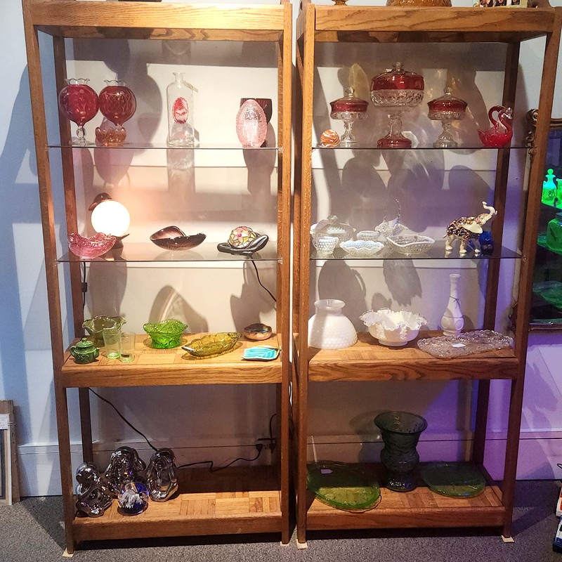 Display case shelving
